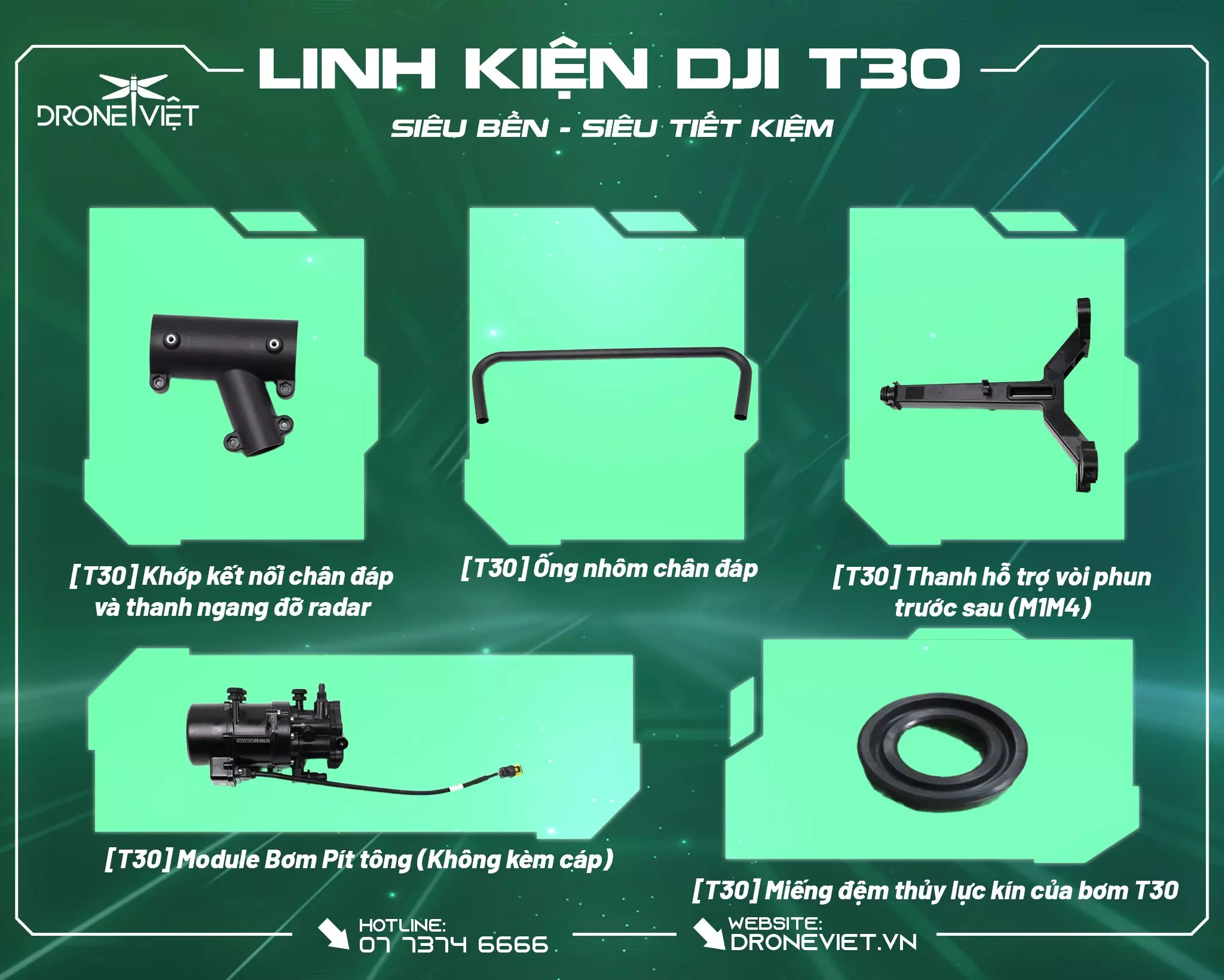 Linh kiện máy bay phun thuốc DJI Agras T30